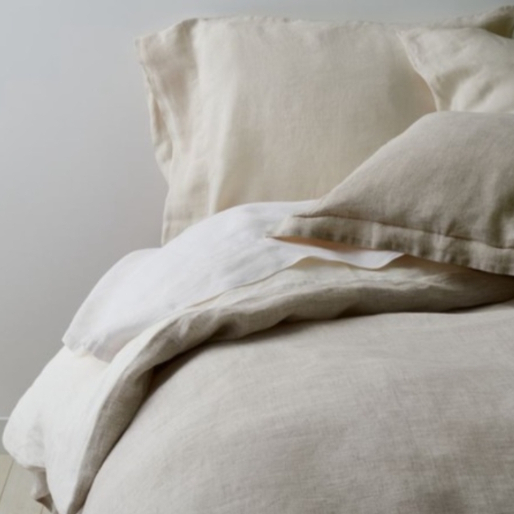 Crate and Barrel • Full/Queen Duvet Cover | Natural Hemp Fiber